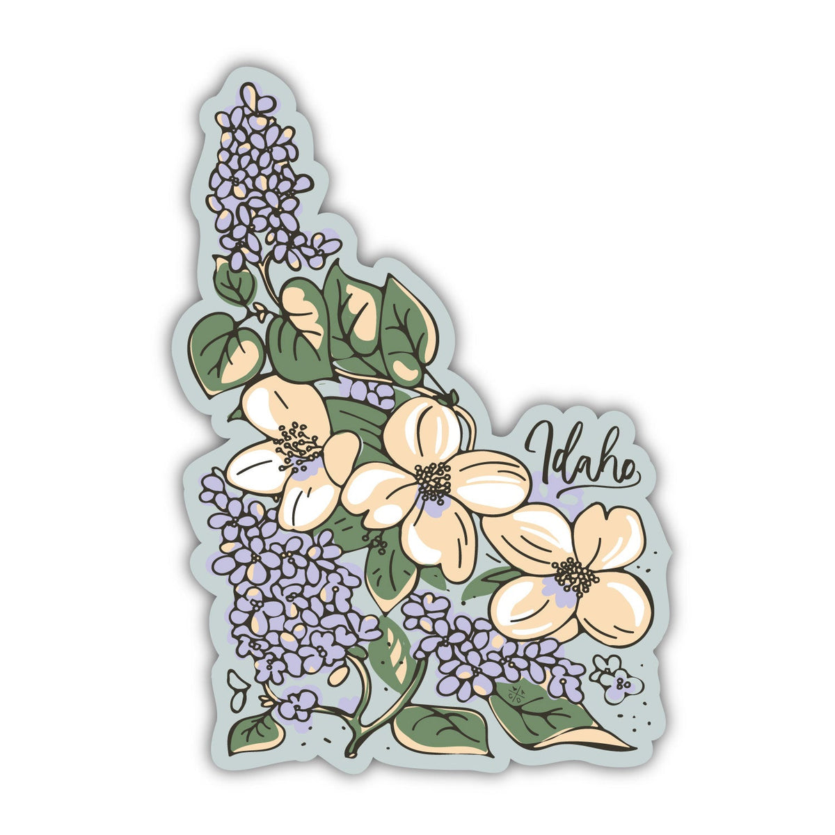 Idaho Syringa State Flower Sticker