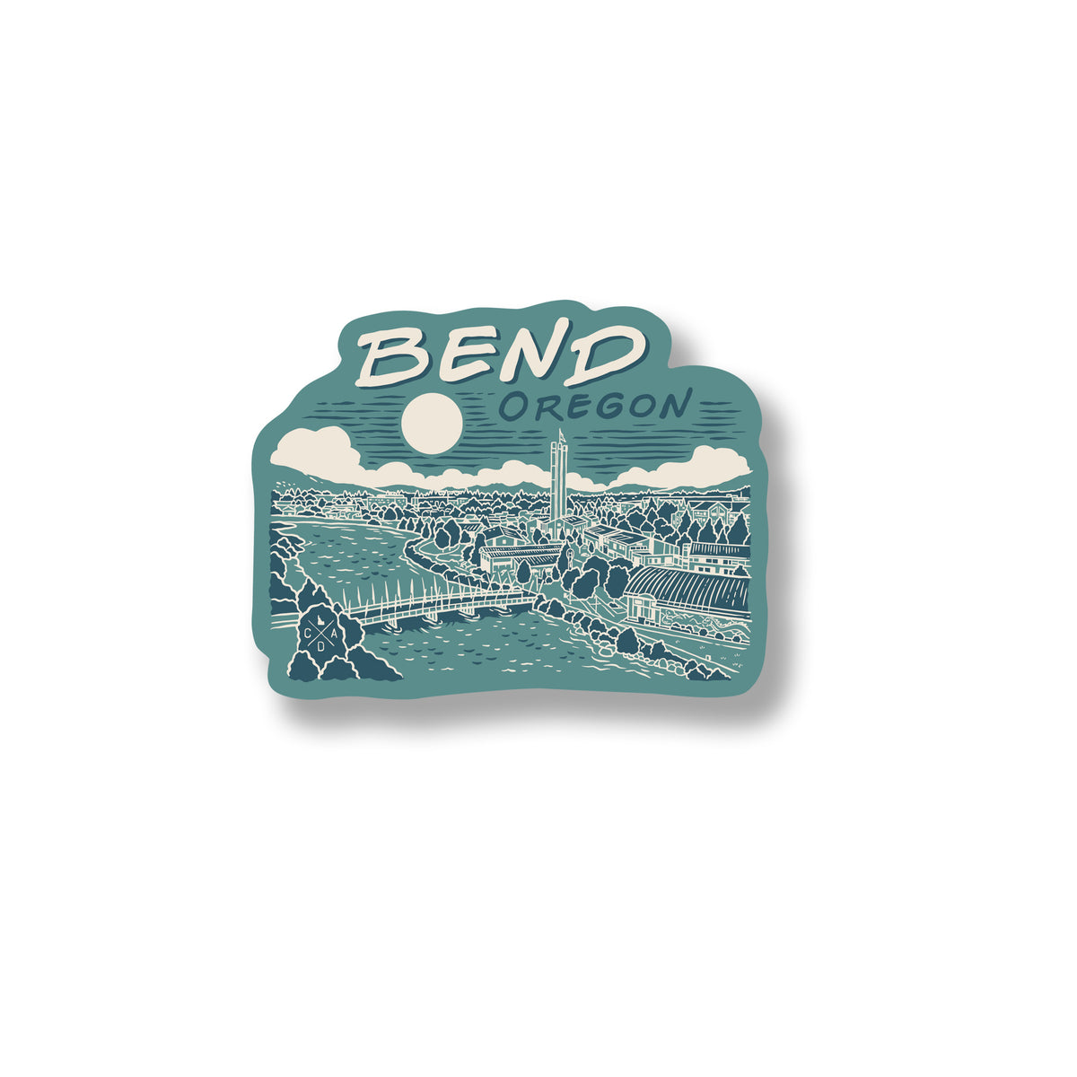Old Mill District Bend Oregon Sticker