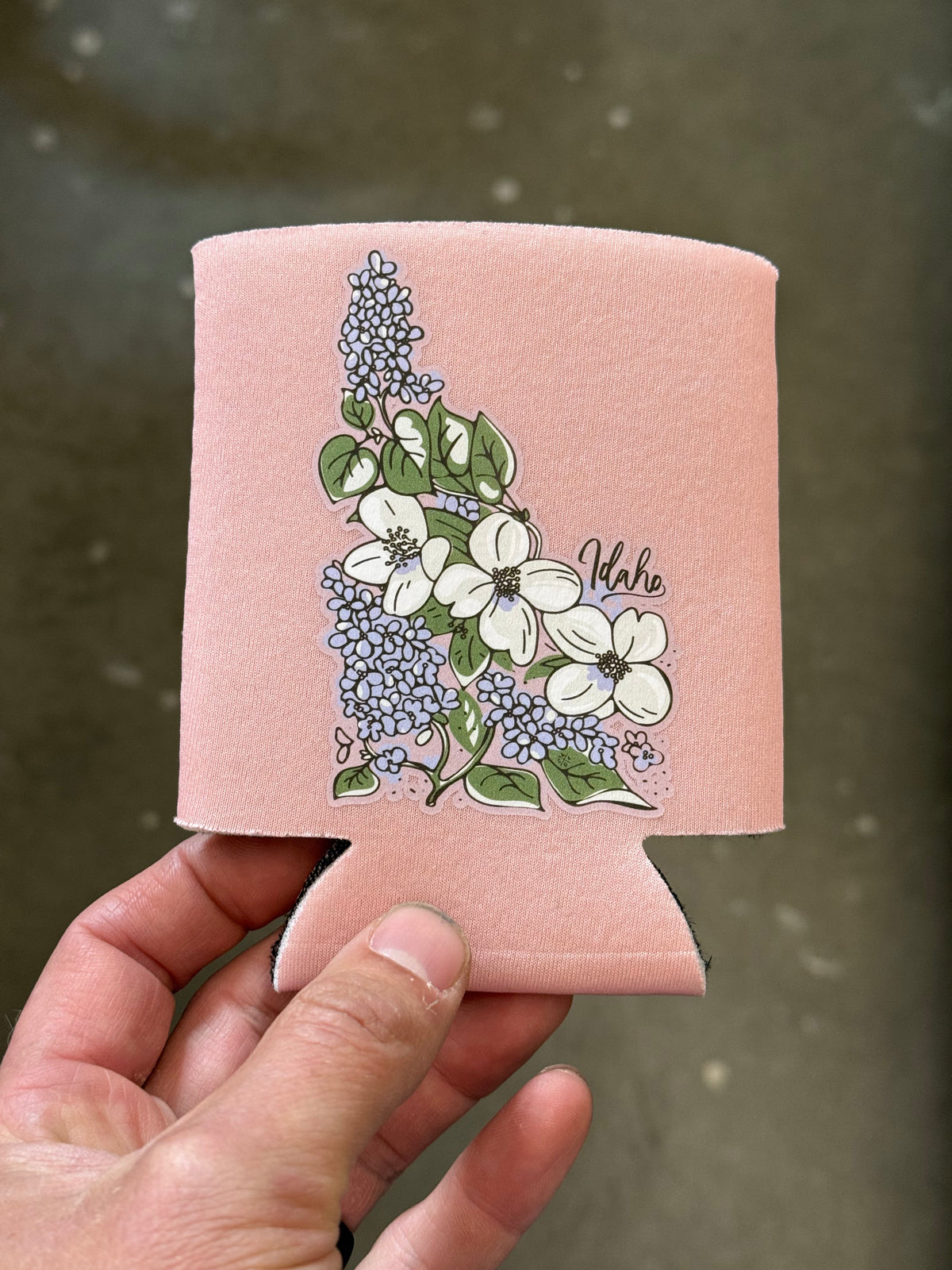 Idaho Syringa State Flower Coozie (Blush)