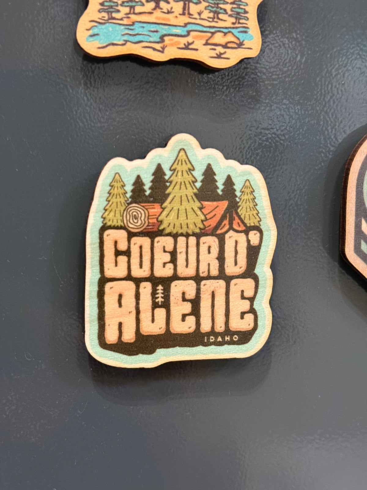 Coeur d’Alene In The Woods - Wooden Magnet (Printed)