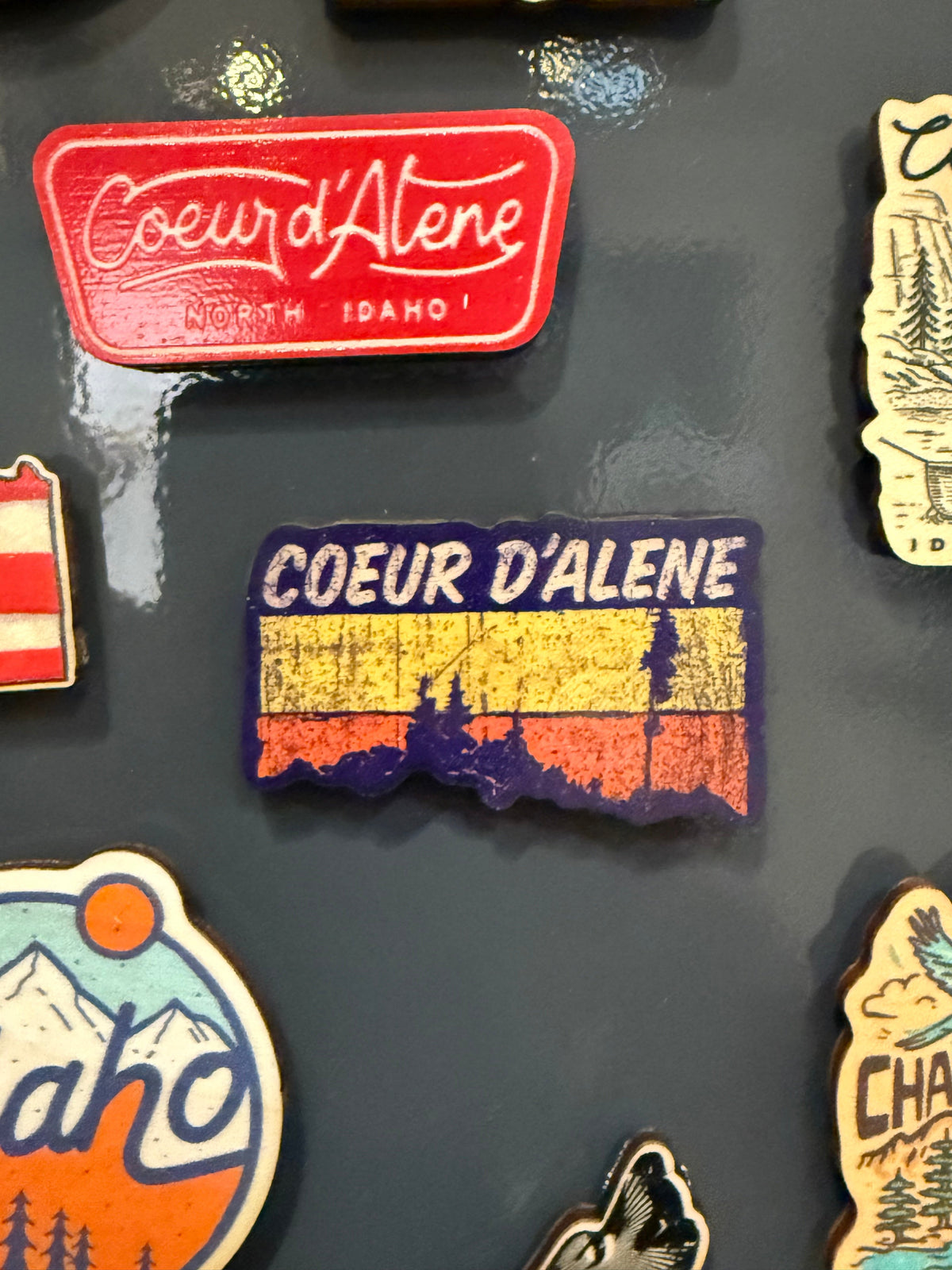 Coeur d'Alene Tubbs View - Wooden Magnet (Printed)