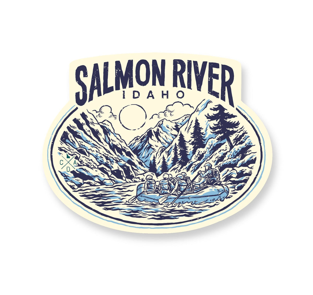 Salmon River Whitewater Rafting Sticker