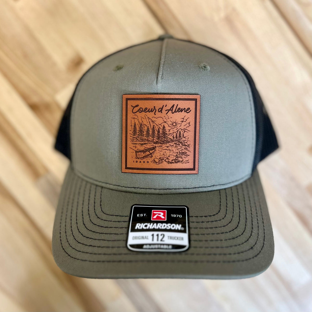 Coeur d'Alene Canoe Leather Patch Hat (Loden / Black)