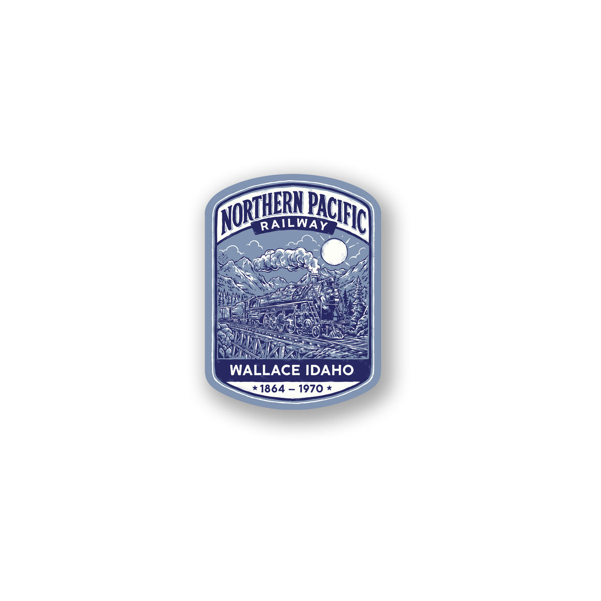 Northern Pacific Railway Steam Engine Sticker
