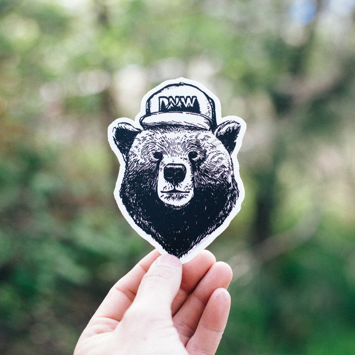 PNW Hat Bear Sticker