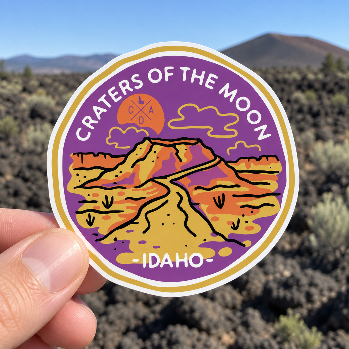 Craters Of The Moon Lava Landscape Sticker