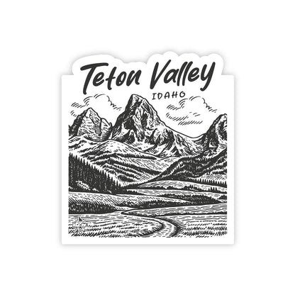 Teton Valley Idaho sticker artwork