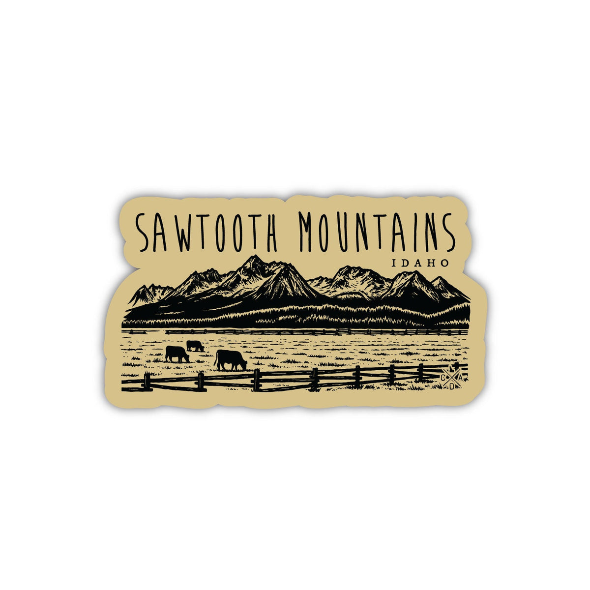 Sawtooth Mountains Idaho Sticker