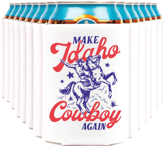 Make Idaho Cowboy Again Coozie (White)