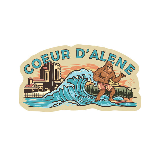Coeur d'Alene Bigfoot Wakeboard Sticker