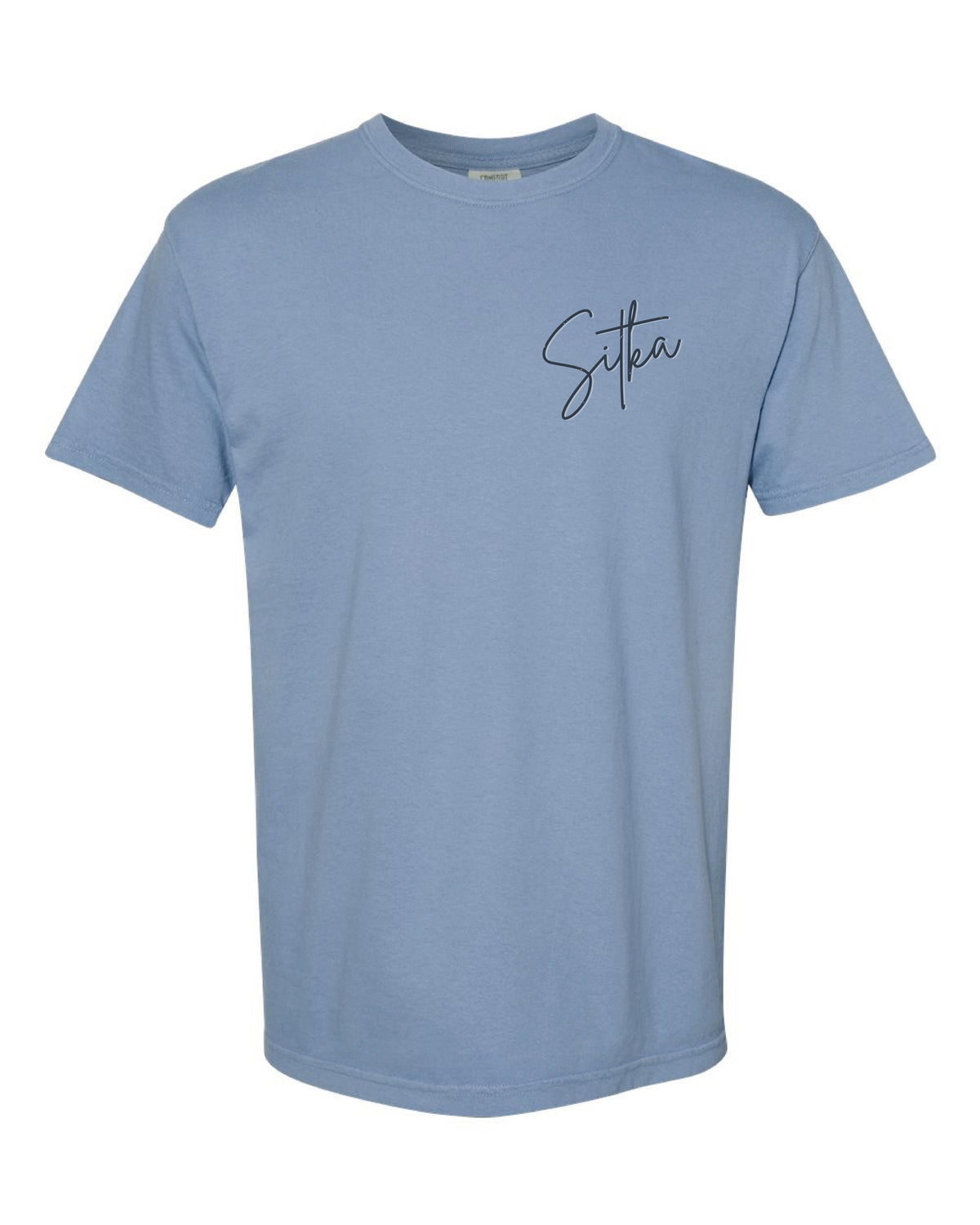 Scenes of Sitka Tee - Washed Denim (100% Cotton)