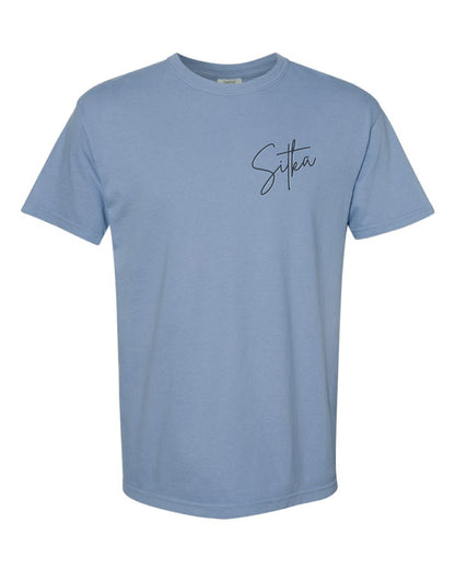 Scenes of Sitka Tee - Washed Denim (100% Cotton)