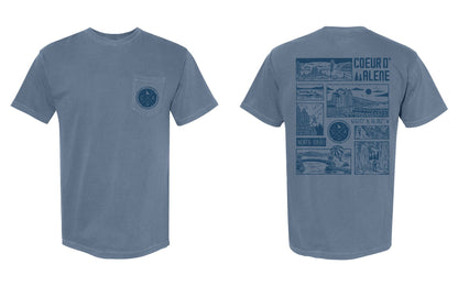 Scenes Of Coeur d'Alene Blue Jean Pocket Tee