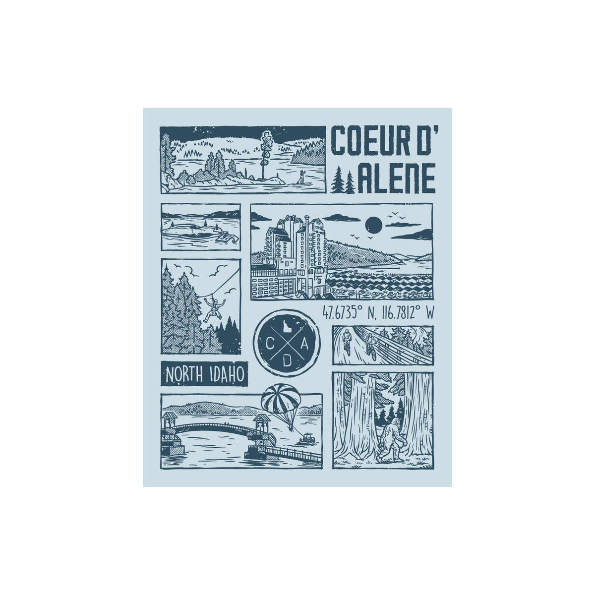 Scenes of Coeur d'Alene Sticker