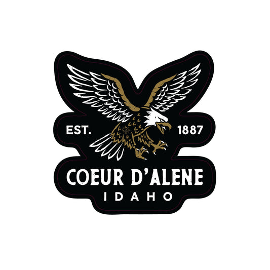 Coeur d'Alene Stooping Eagle Sticker