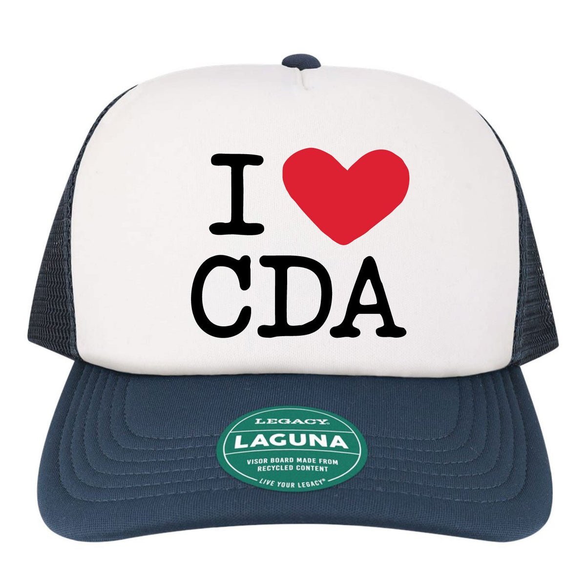 I LOVE CDA - Laguna White / Navy Foam Hat