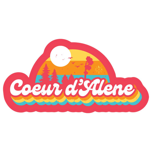 Coeur d'Alene Summer Sunset 2.0 Sticker