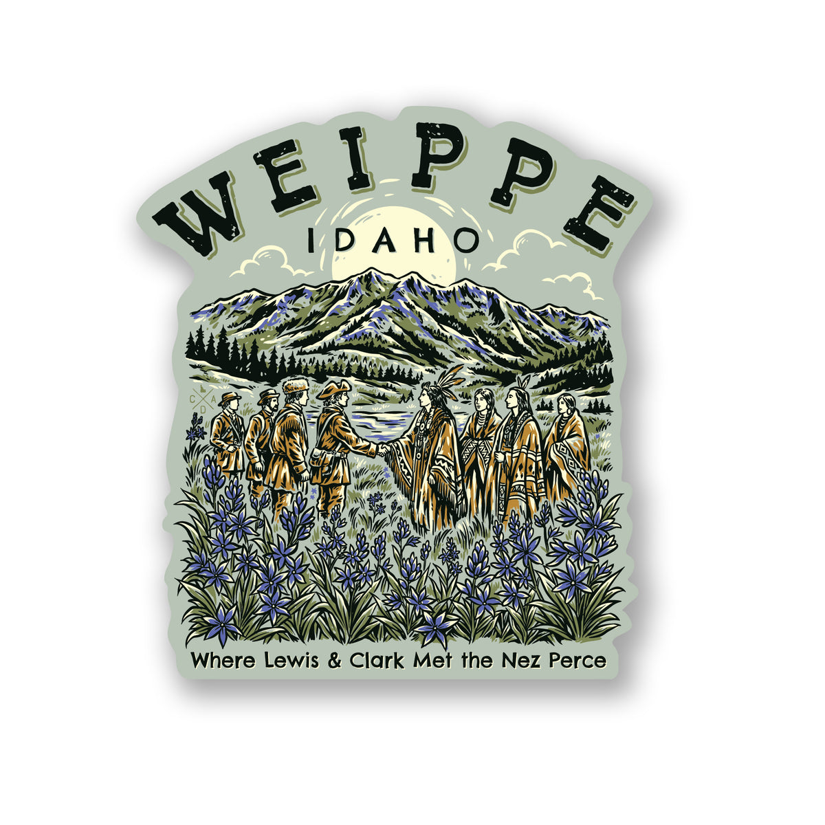 Weippe Idaho Lewis & Clark Prairie sticker