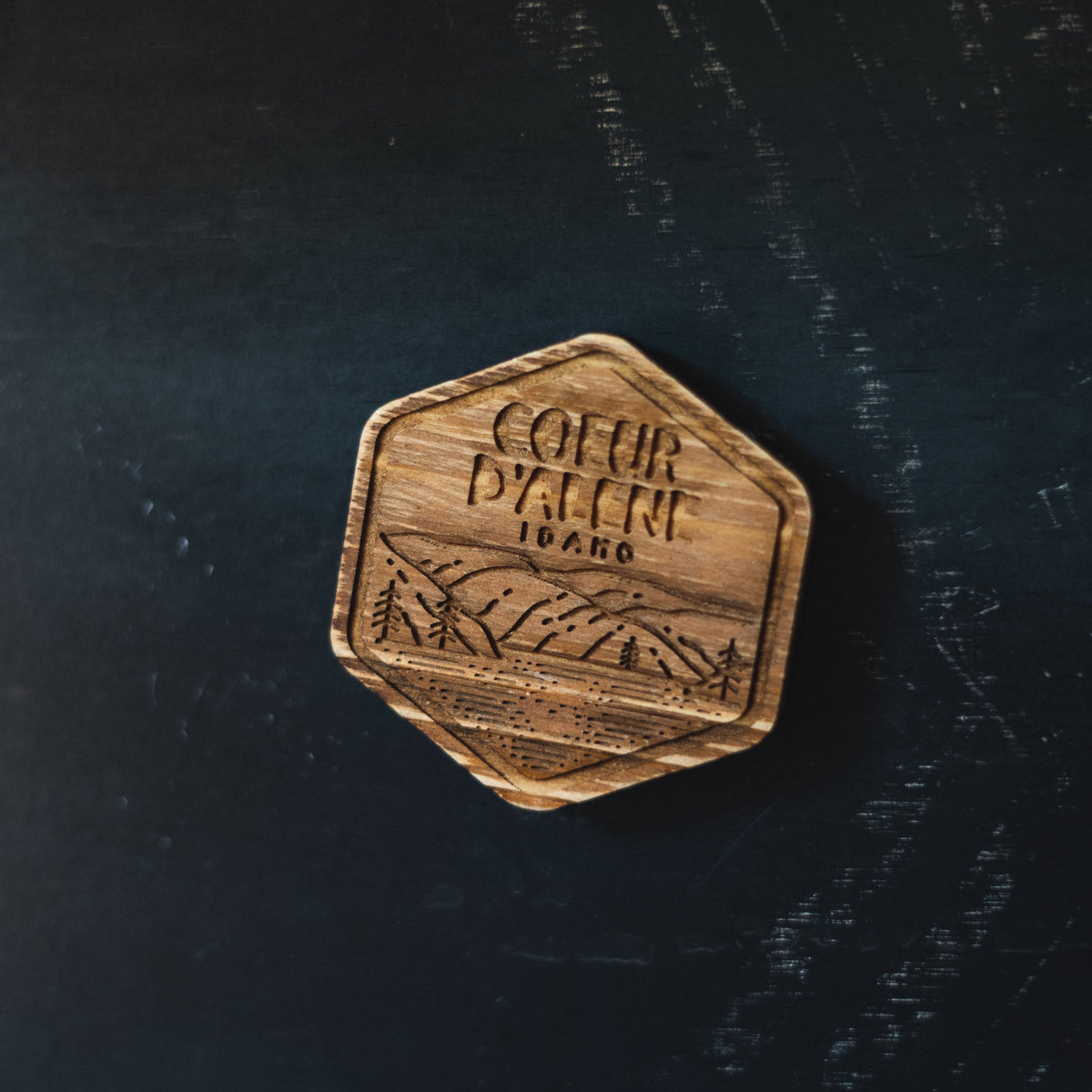 CDA By The Lake Wooden Magnet (Engraved)