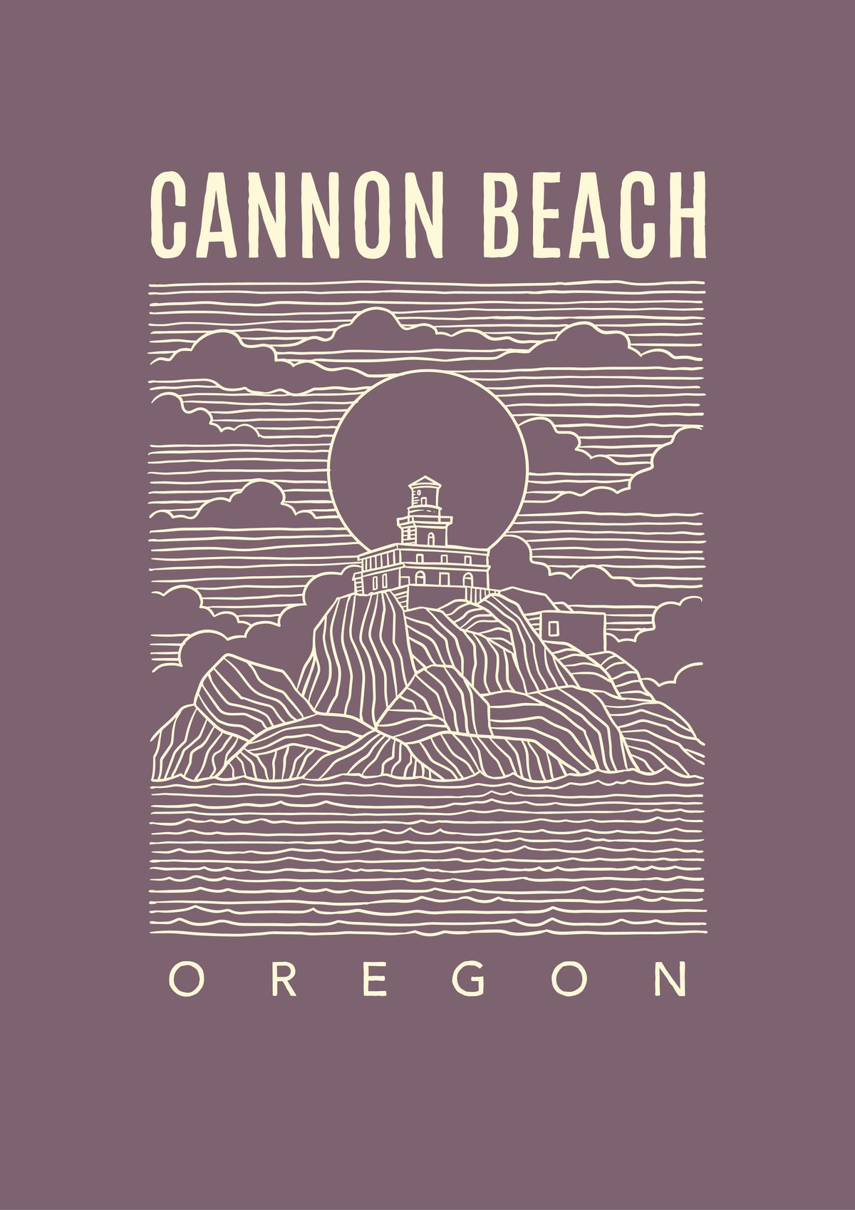 Tillamook Rock Lighthouse Cannon Beach Tee
