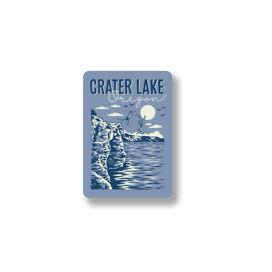 Crater Lake Cliff Jumping Sticker