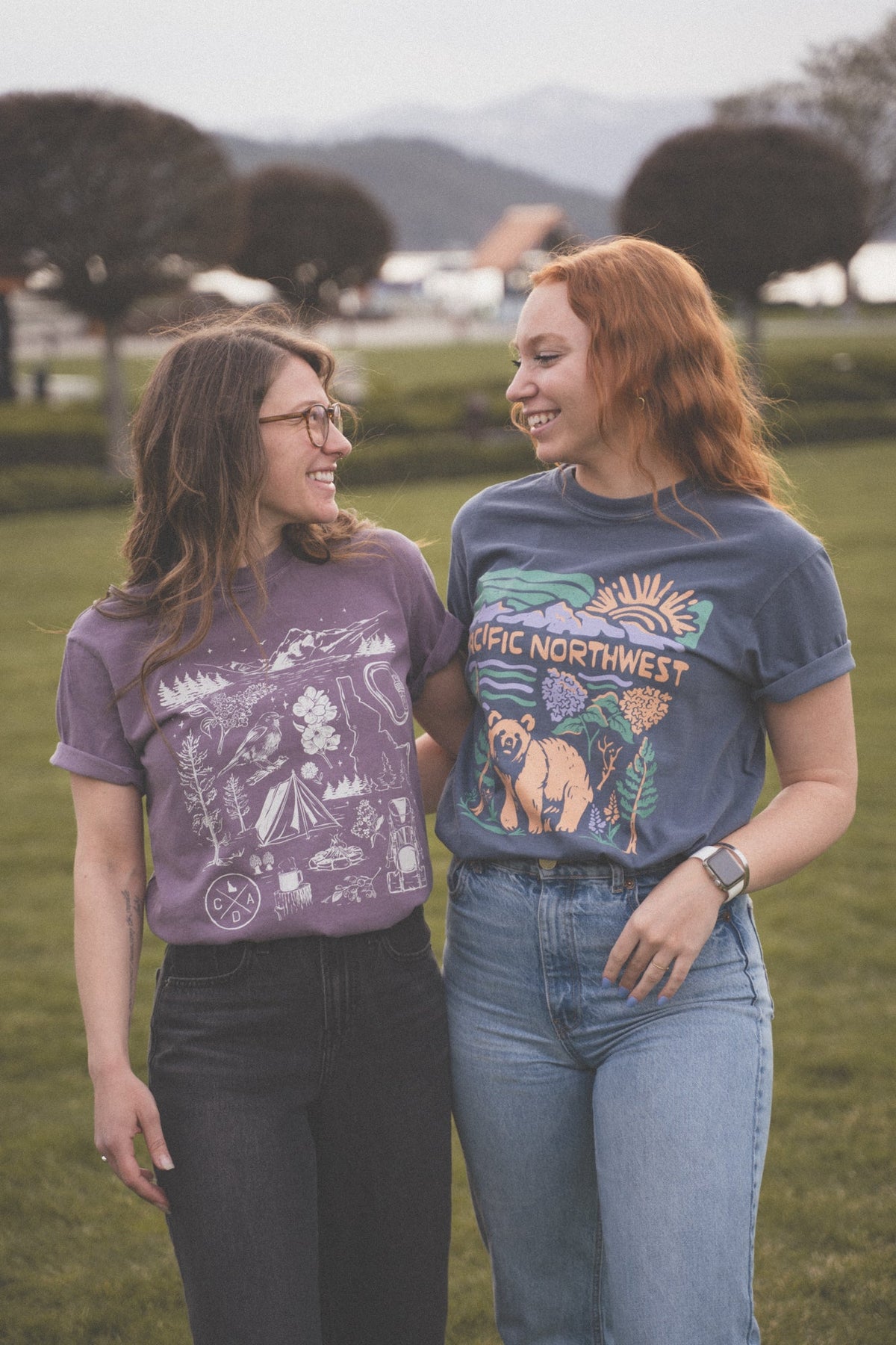 Coeur d'Alene Explorer Tee - Wine (100% Cotton)