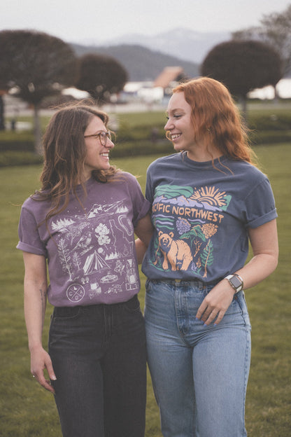 Coeur d'Alene Explorer Tee - Wine (100% Cotton)