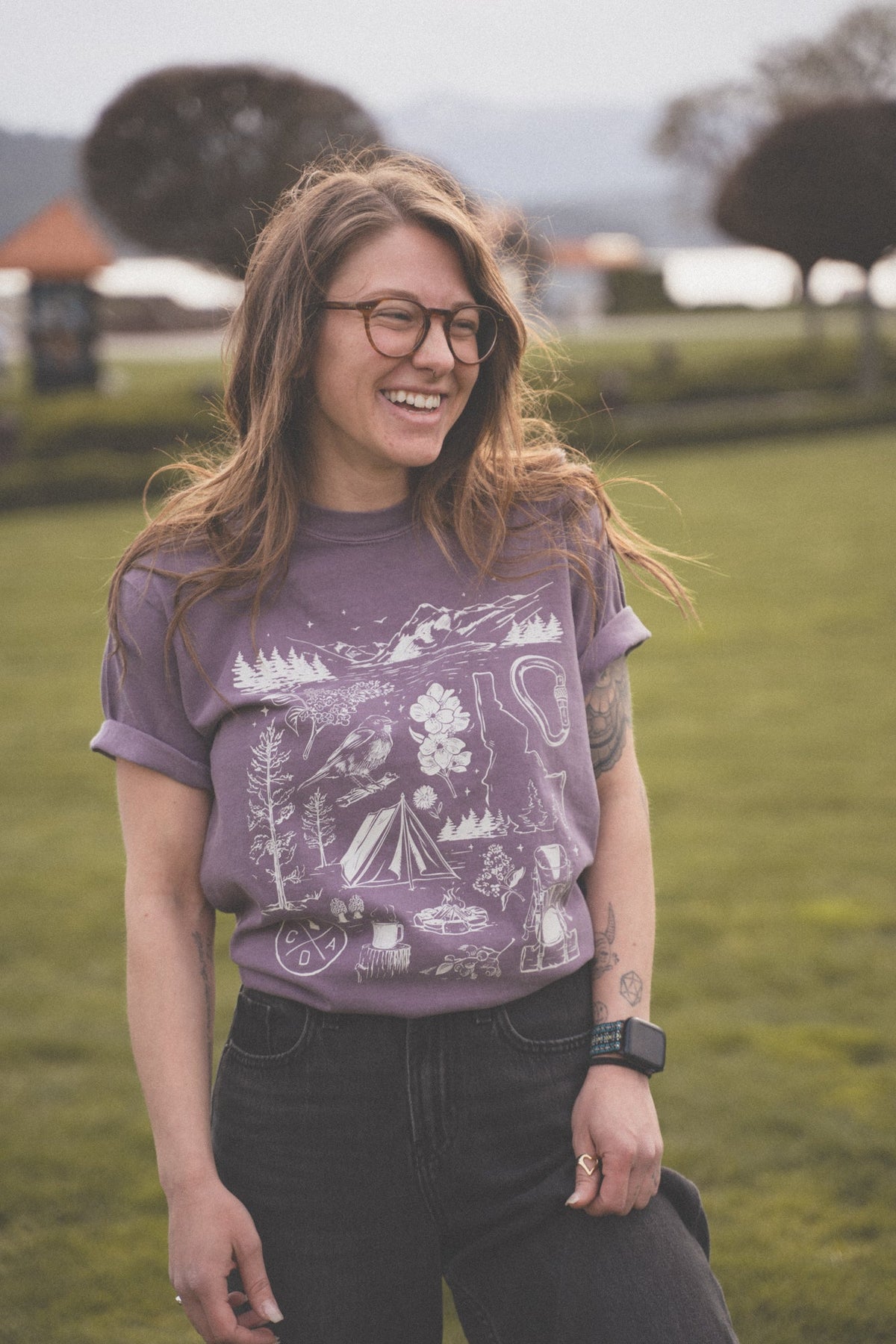 Coeur d'Alene Explorer Tee - Wine (100% Cotton)