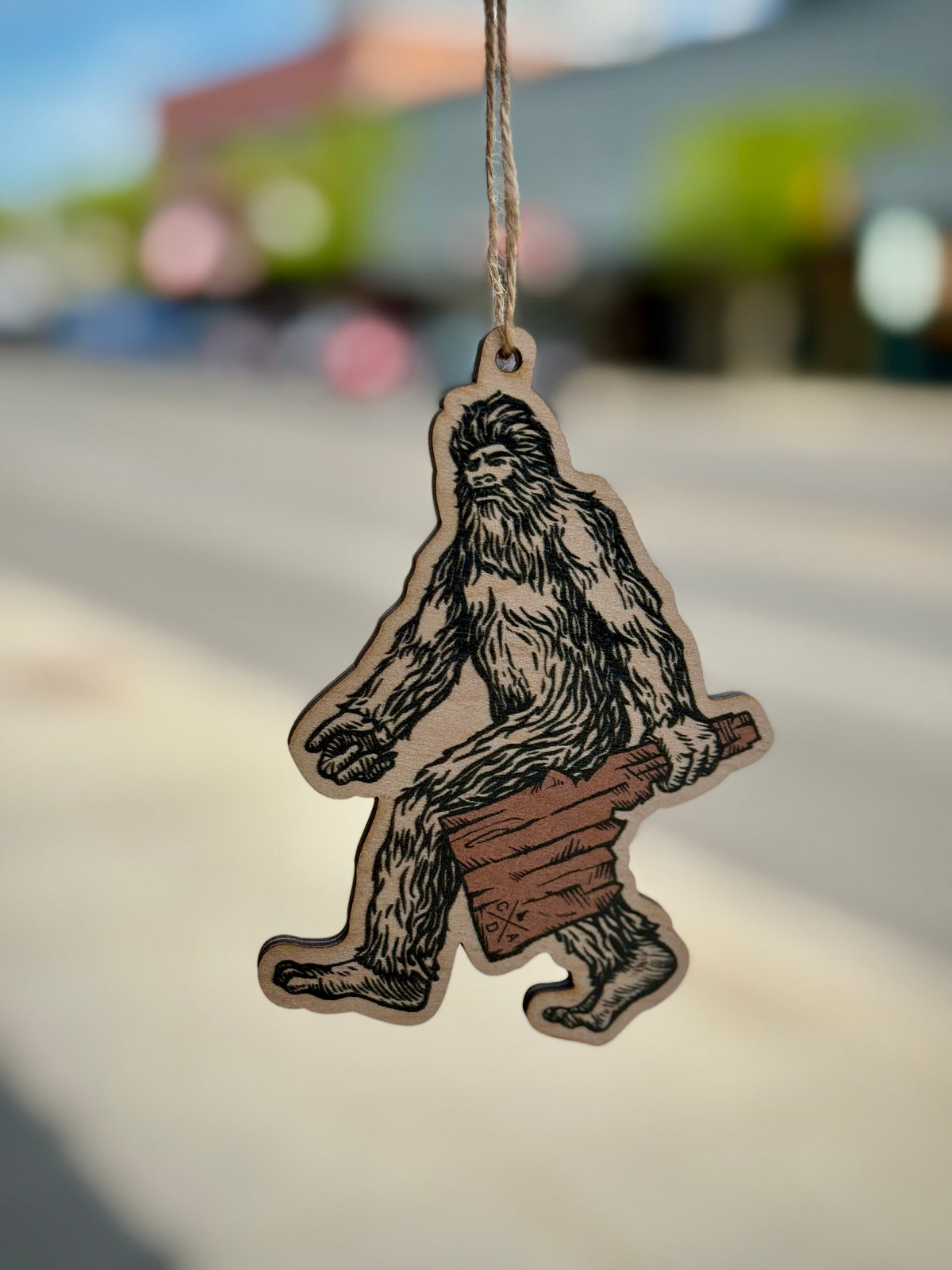 Idaho Bigfoot 2.0 Ornament - Wooden / Printed