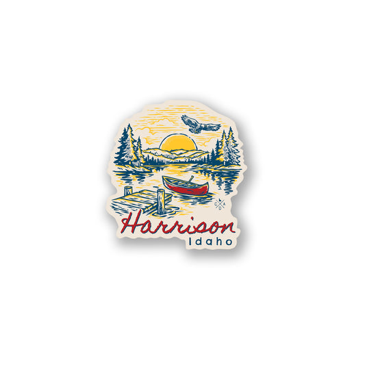 Classic Harrison Canoe Sticker