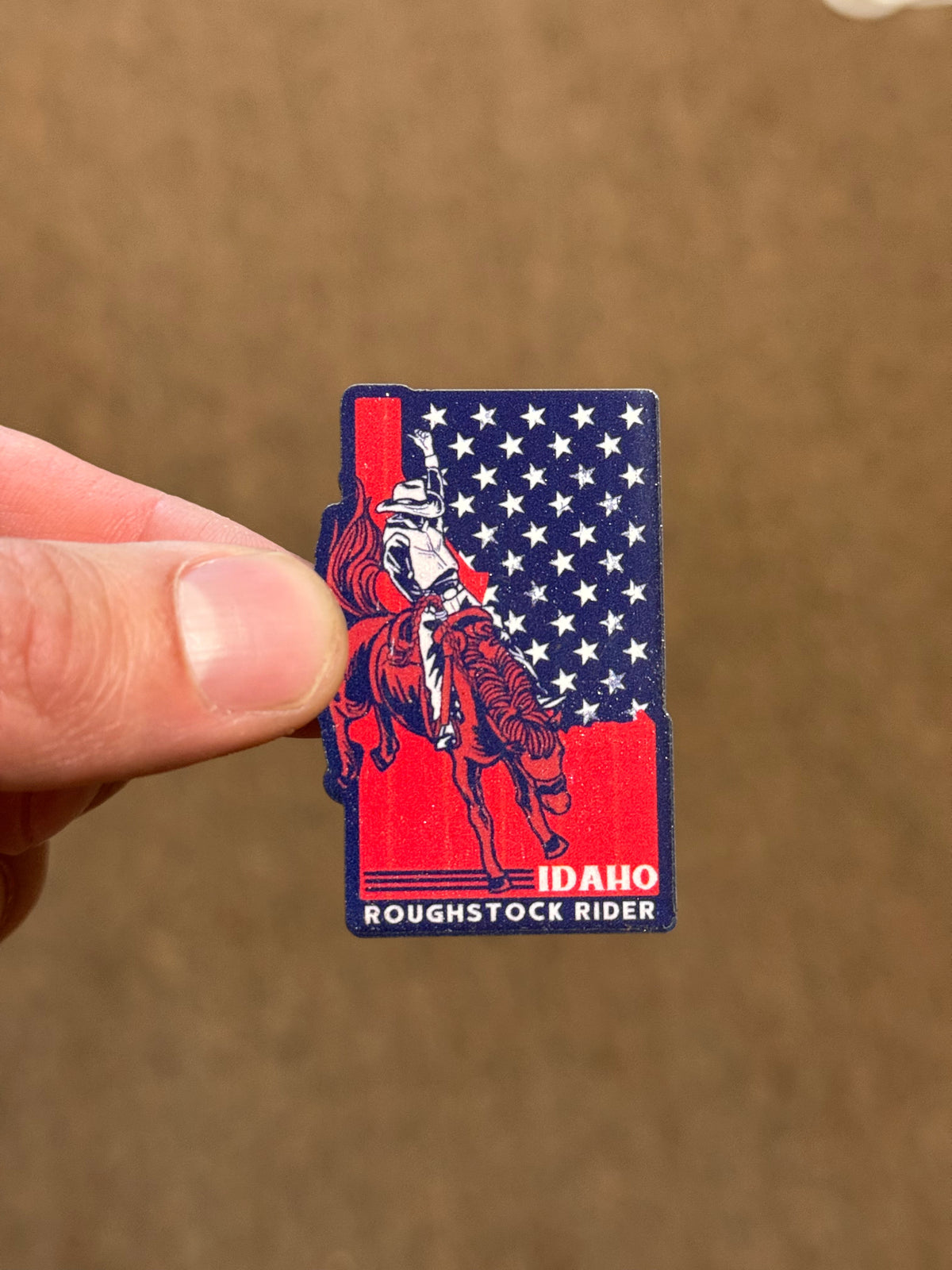 Idaho Roughstock Rider - Wooden Magnet (Printed)