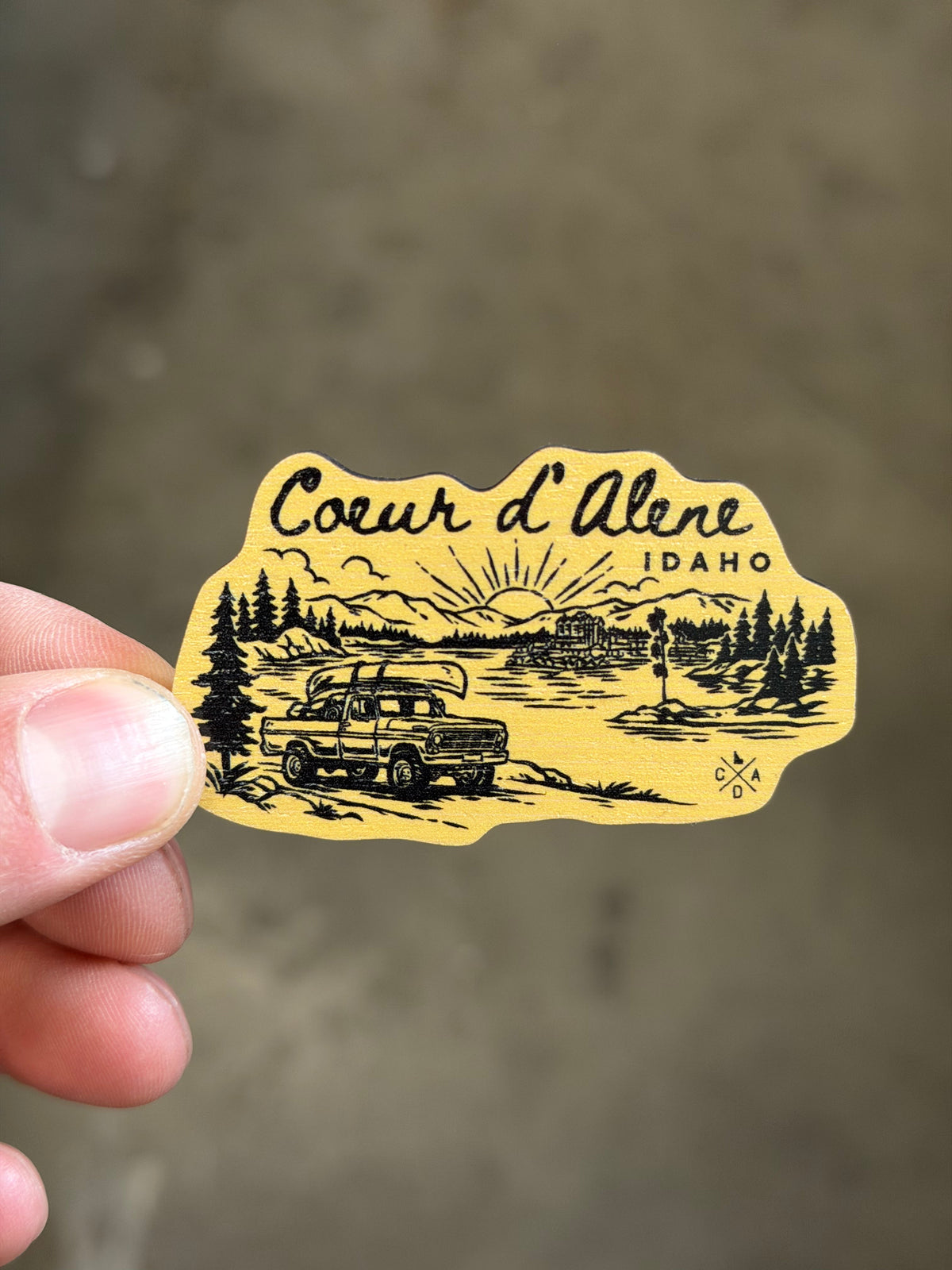 Coeur d’Alene Lakebound - Wooden Magnet (Printed)