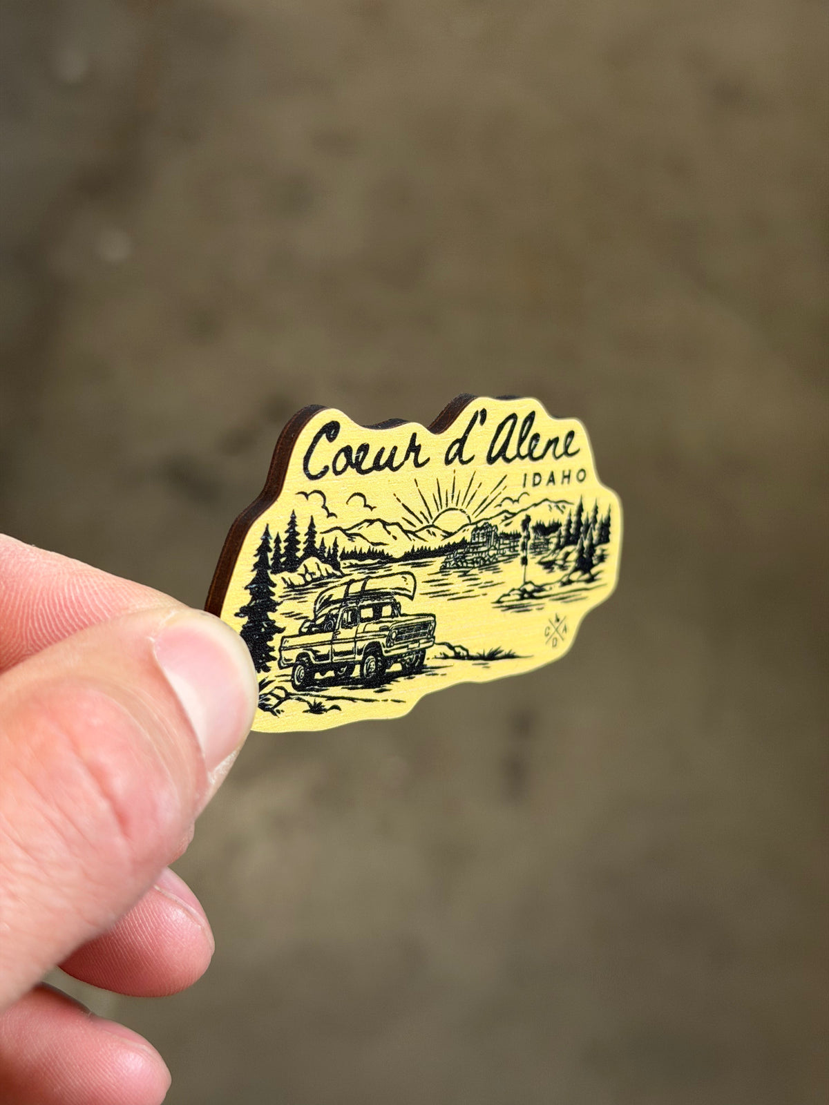 Coeur d’Alene Lakebound - Wooden Magnet (Printed)