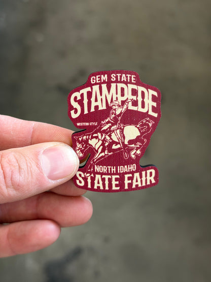 OG Gem State Stampede Horse Rider - Wooden Magnet (Printed)