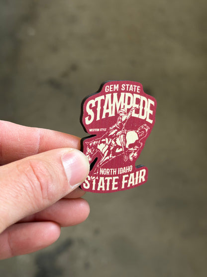 OG Gem State Stampede Horse Rider - Wooden Magnet (Printed)