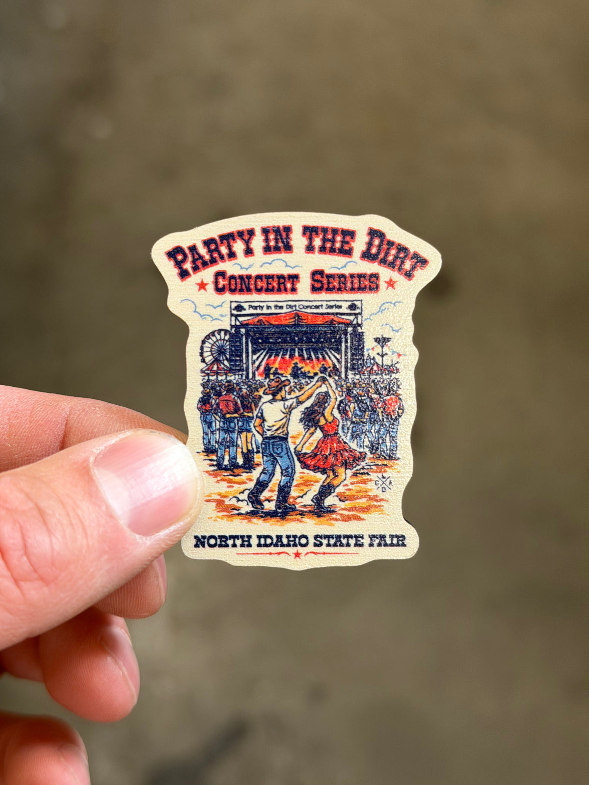 Party In The Dirt Concert Series - Wooden Magnet (Printed)