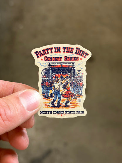 Party In The Dirt Concert Series - Wooden Magnet (Printed)