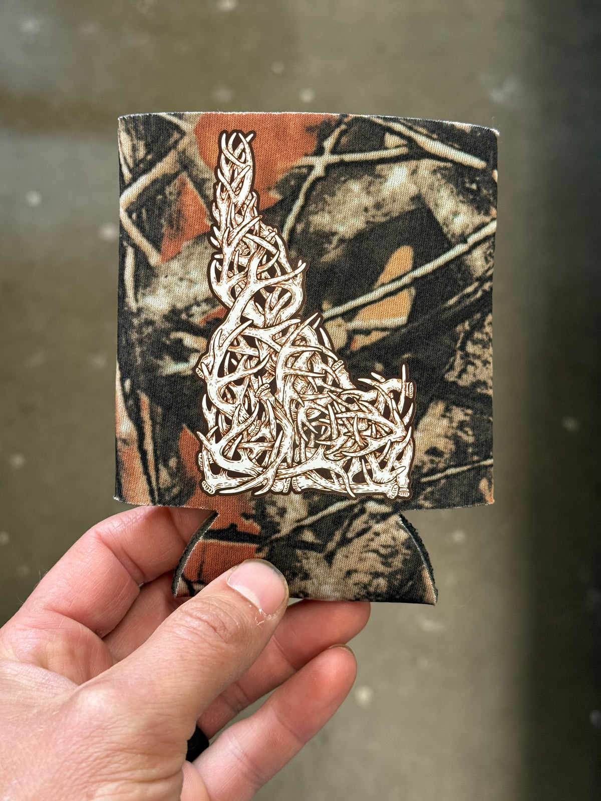 Idaho Antler Coozie (Natural Camo)