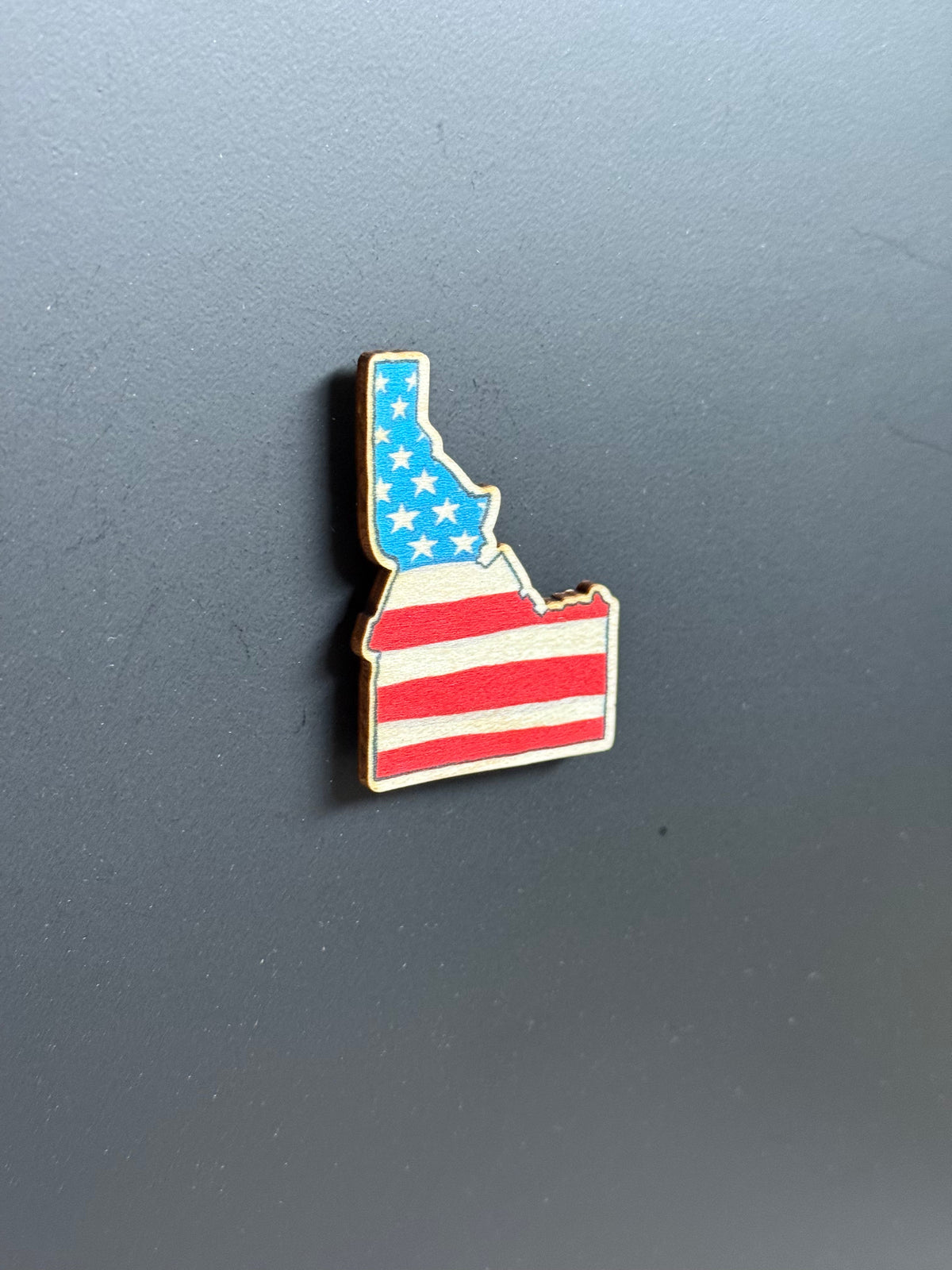 2018 Idaho US Flag - Wooden Magnet (Printed)