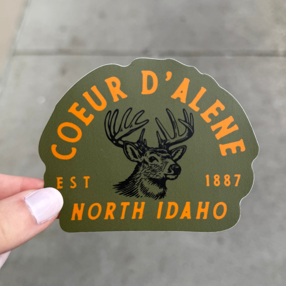 Coeur d'Alene Deer Hunter Sticker