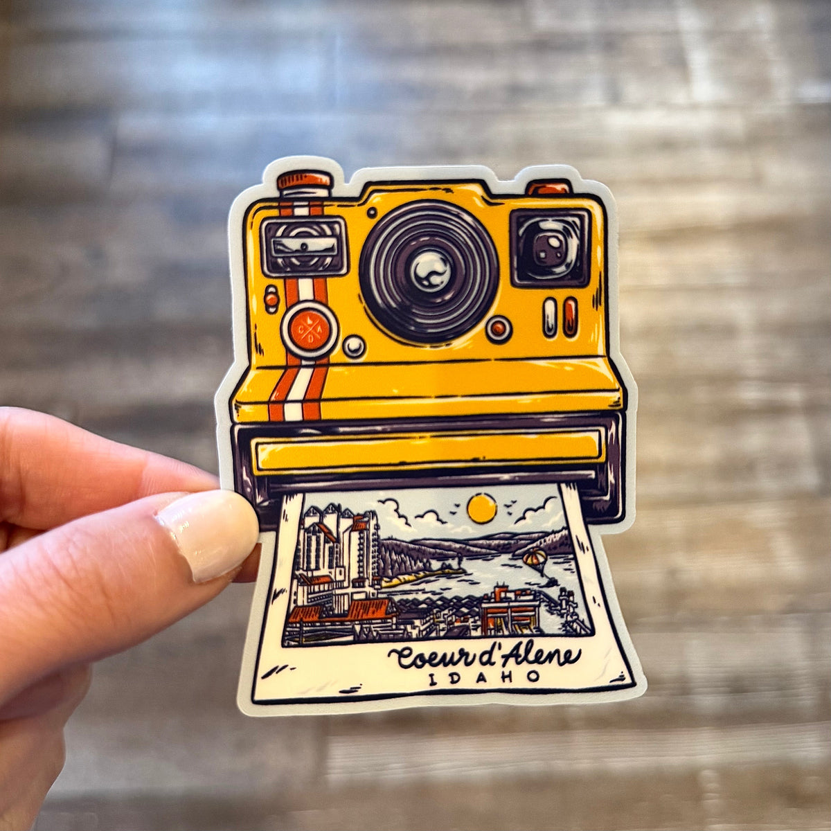 Coeur d'Alene Polaroid Sticker