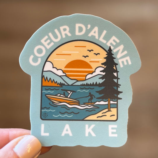 Wakeboarding On Coeur d'Alene Lake Sticker