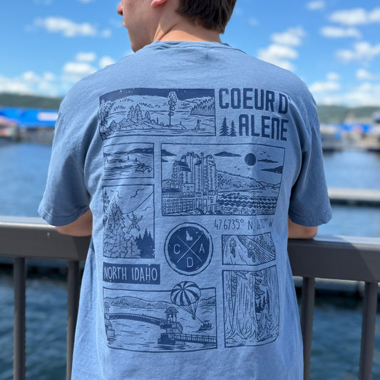 Scenes Of Coeur d'Alene Blue Jean Pocket Tee