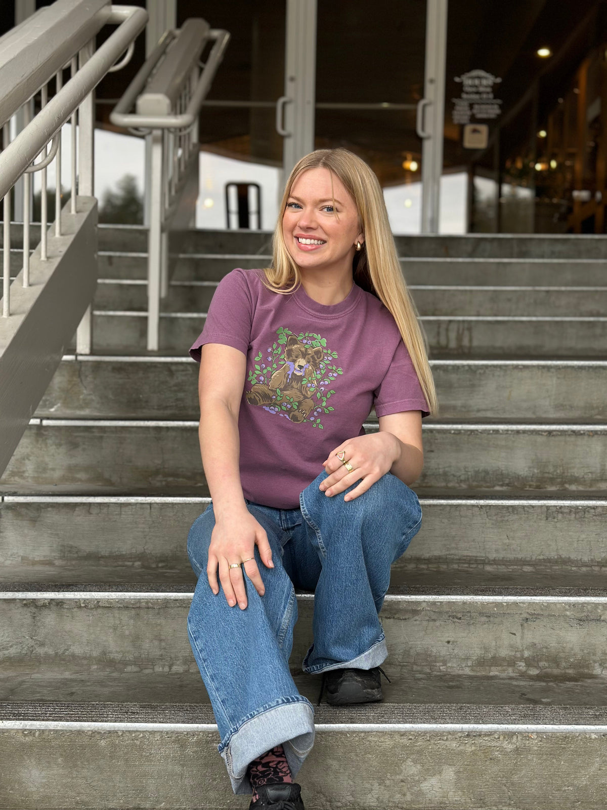 Huckleberry Cub Tee - Berry (100% Cotton)