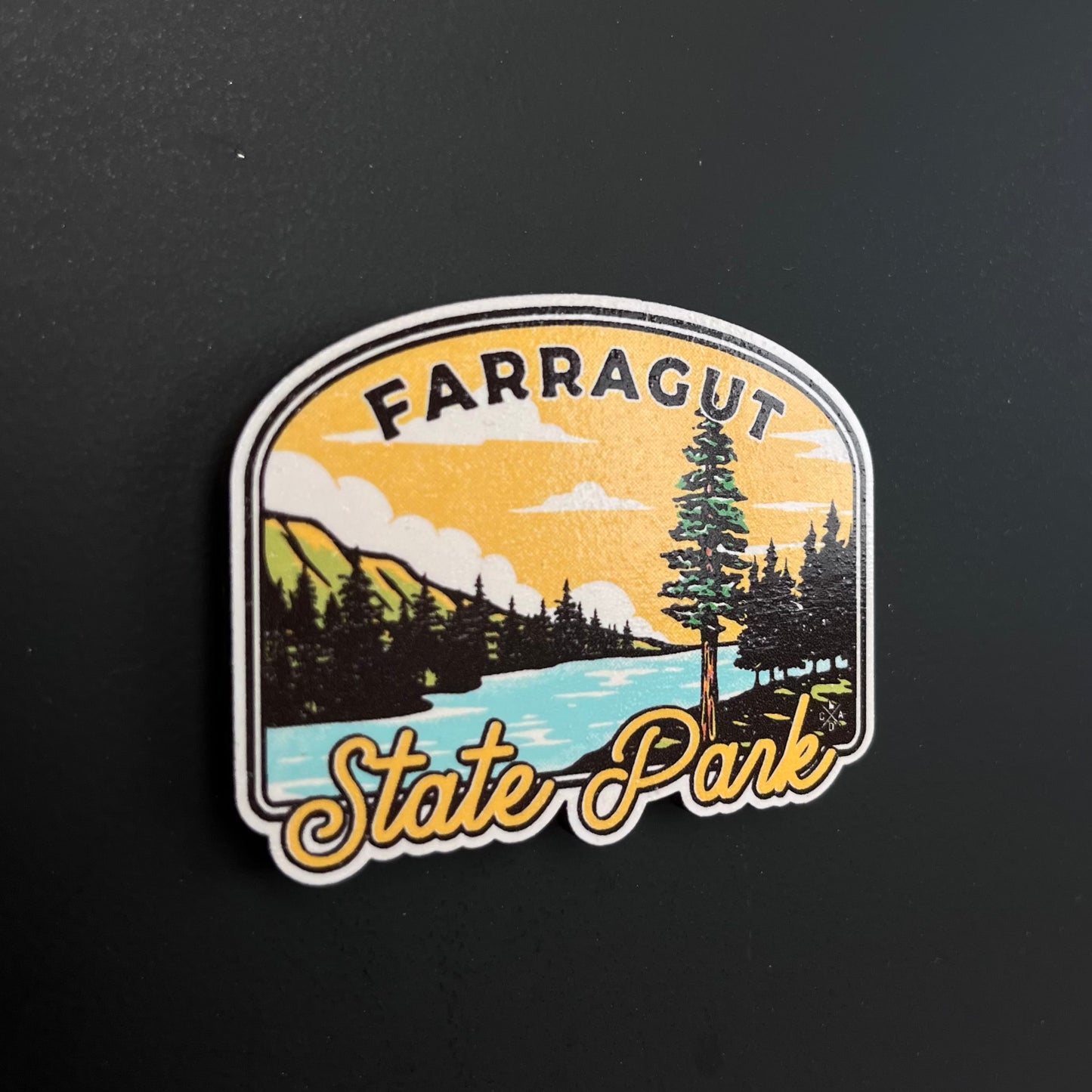 Farragut State Park Wooden Magnet