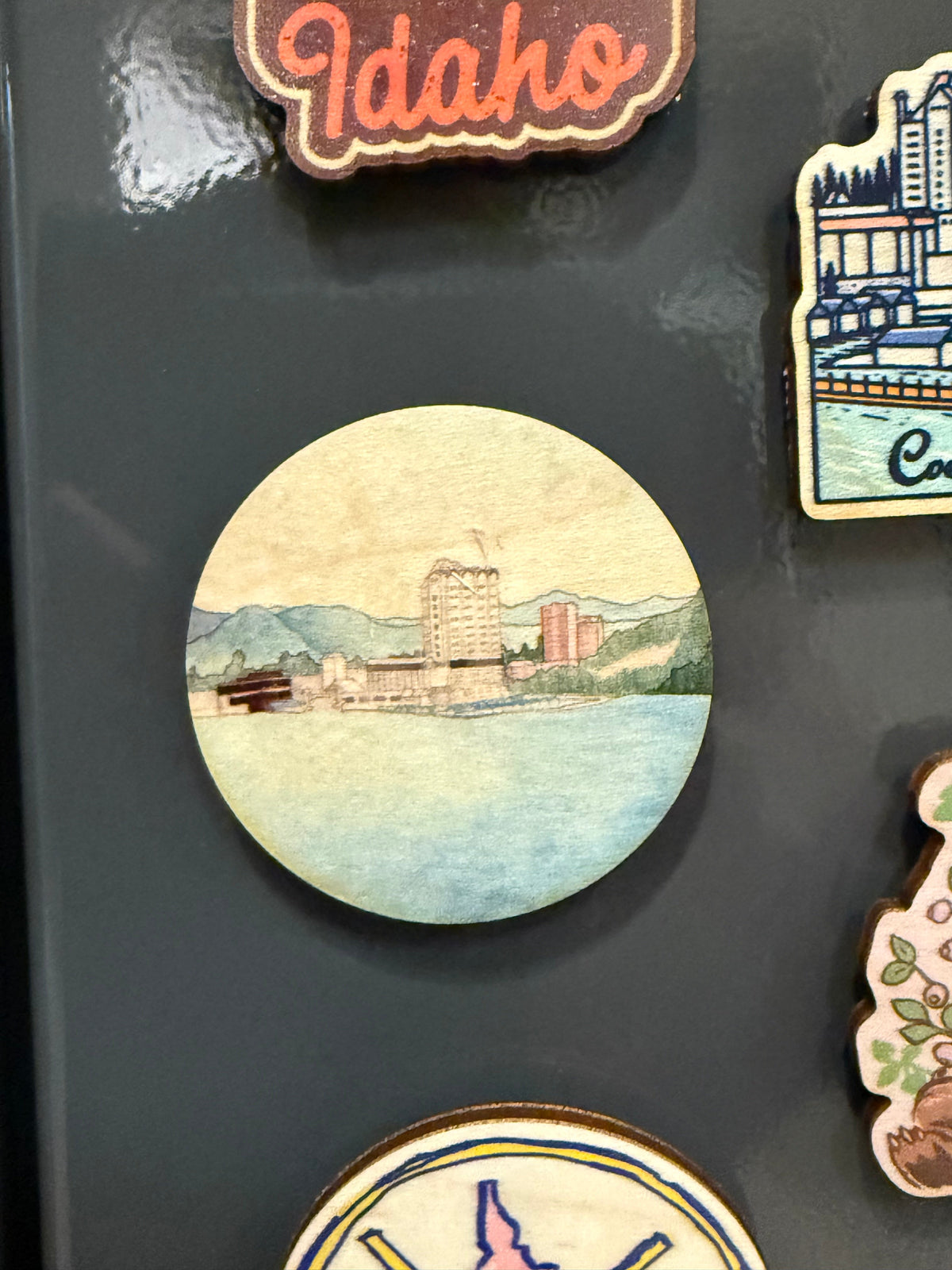 CDA Watercolor Skyline - Wooden Magnet (Printed)