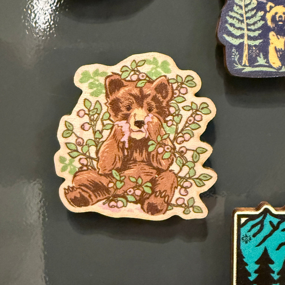 Huckleberry Cub - Wooden Magnet (Printed)