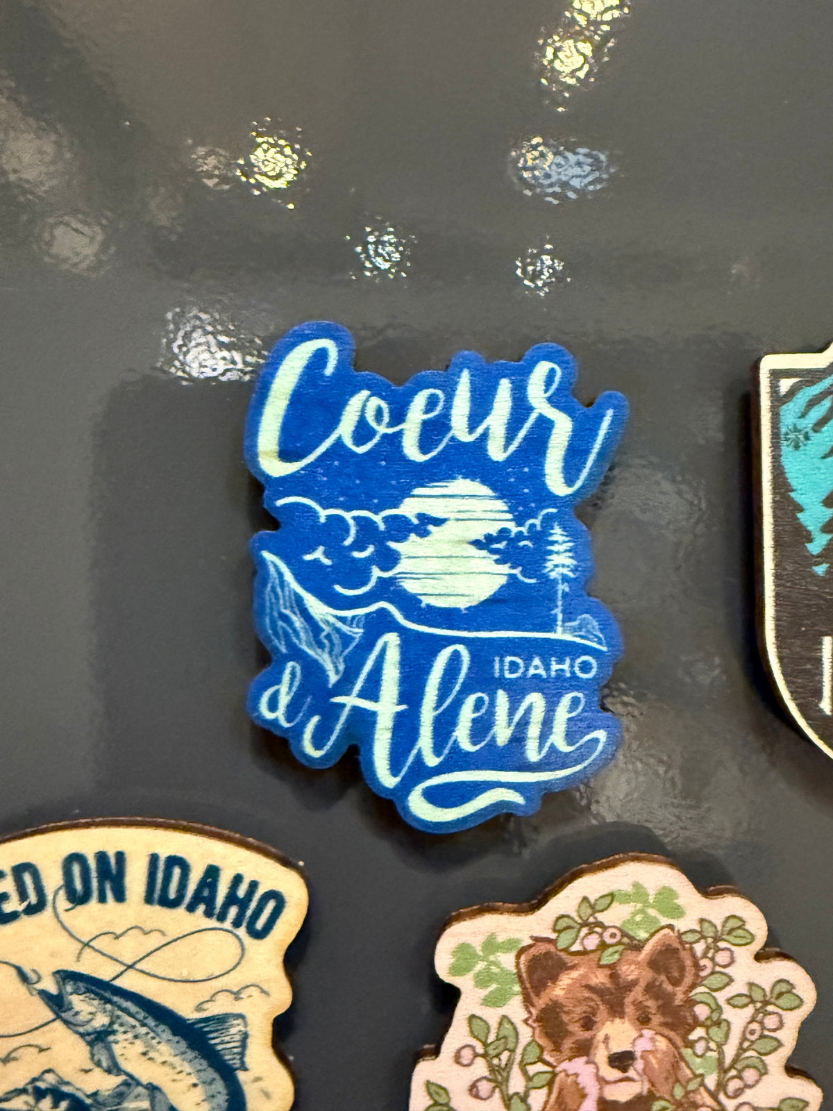 Coeur d'Alene Night Tubbs - Wooden Magnet (Printed)