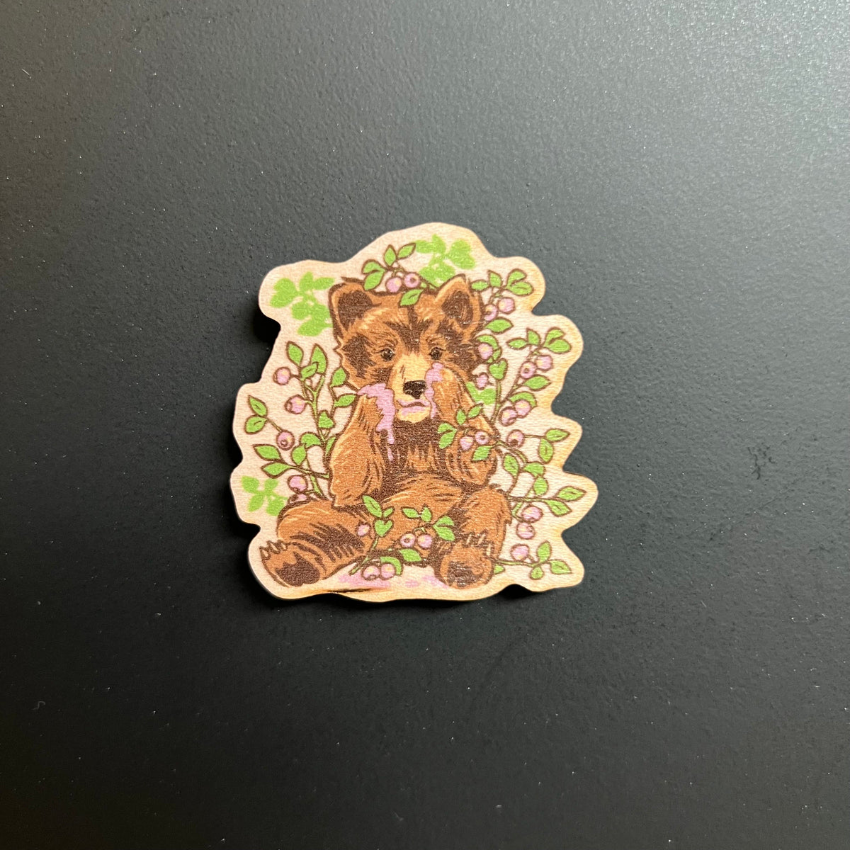 Huckleberry Cub - Wooden Magnet (Printed)