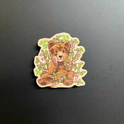 Huckleberry Cub - Wooden Magnet (Printed)
